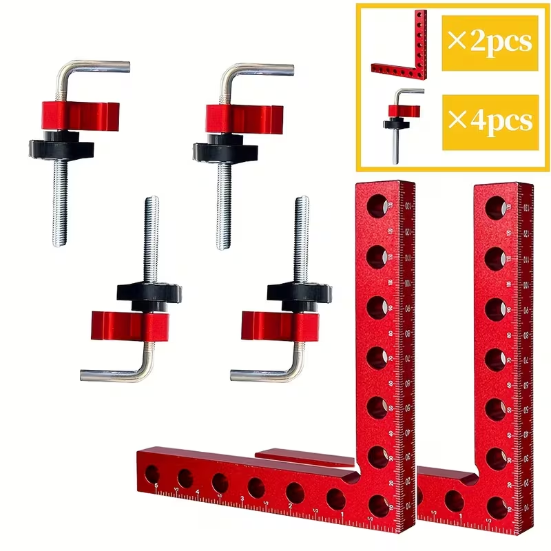 Lot de 2 équerres 100% Aluminium avec serre-joints